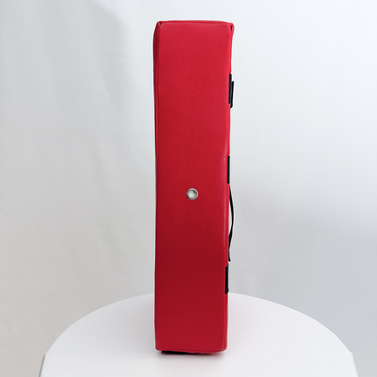 Red kick shield on a white background