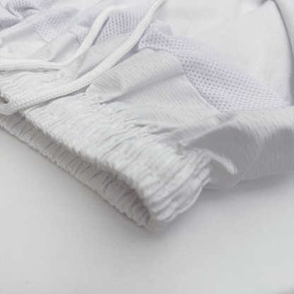 Close-up of karate suit trouser on a light gray background