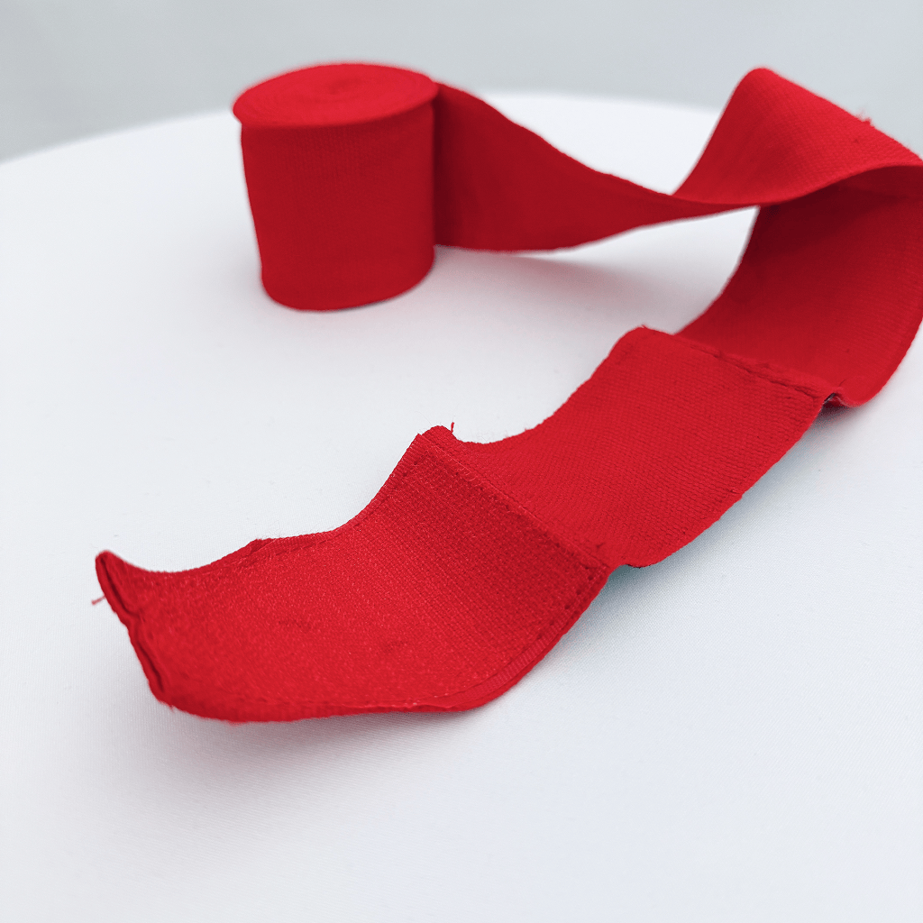 Red hand wrap on a white background